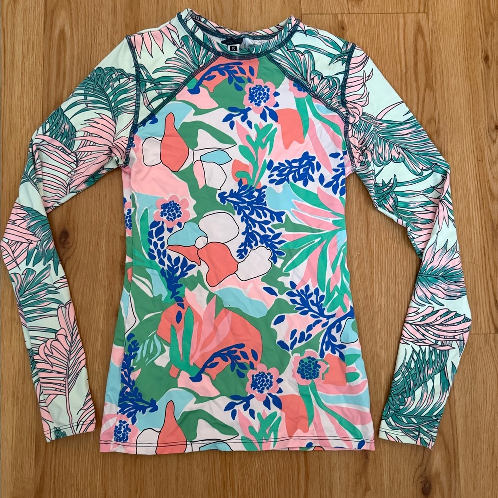 Maaji Multicolor Tropical Long Sleeve Rashguard